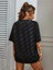 Siyah Los Angeles Baskılı Oversize T-Shirt 4