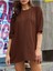 Kahverengi Oversize T-Shirt 3