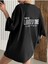 Siyah Limited Time Baskılı Oversize T-Shirt 1