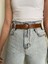 Kadın Buz Mavisi Kemerli Boyfriend Jeans 2