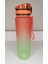 Shop-Set 1000 ml Tritan Motivasyonlu Su Matarası Süzgeçli(Turuncu - Neon Yeşil) 2