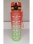Shop-Set 1000 ml Tritan Motivasyonlu Su Matarası Süzgeçli(Turuncu - Neon Yeşil) 3