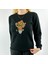 Etamin Işlemeli Siyah Sweatshirt 1
