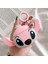 Airpods 1. ve 2.nesil Uyumlu Stitch Figürlü Sevimli Kopçalı Koruyucu Silikon Kılıf, Darbe Emici Kılıf 3