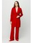 Inci Aksesuar Detaylı Pantolon Ceket Takım Kırmızı 3