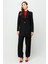 Çıt Çıt Detaylı Oversize Ceket Pantolon Takım Siyah 1