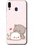 Samsung Galaxy M20 Kılıf Hd Desen Baskılı Arka Kapak - Kedi Aşkı 1