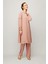 Inci Detaylı Kolları Büzdürme Detaylı Pantolon Tunik Takım Pudra 2