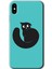 iPhone Xs Max Kılıf Hd Desen Baskılı Arka Kapak - Cat Vector 1