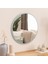 Yeşil Mdf Yuvarlak Duvar Salon Banyo Aynası 1