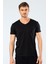 Kısa Kollu, V Yaka Slim Fit Basic Erkek T-Shirt 1