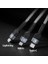 A3 3in1 Type-C + iPhone Lightning + Micro USB 3A Hızlı Şarj Kablosu 1.3m 4