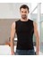 5 Adet, Erkek Ribana Sıfır Kol Sıfır Yaka Atlet %100 Cotton (Ribana) Siyah 3