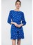 Kadın Puantiyeli Mavi Elbise 1310289-84625 1
