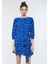Kadın Puantiyeli Mavi Elbise 1310289-84625 3