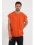 Turuncu Basic Oversize Atlet T-Shirt 1