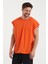 Turuncu Basic Oversize Atlet T-Shirt 3