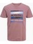 Jack & Jones Jcoarc Tee Ss Crew Neck Pembe Erkek T-Shirt 12228434-Twili 1