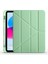 Case 4U Apple iPad 10.9 2022 (10.Nesil) Kılıf Kalem Bölmeli Tri Folding Smart Standlı Pu Deri Arkası Yumuşak Silikon 360 Tam Koruma Açık Yeşil 1