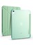 Case 4U Apple iPad 10.9 2022 (10.Nesil) Kılıf Kalem Bölmeli Tri Folding Smart Standlı Pu Deri Arkası Yumuşak Silikon 360 Tam Koruma Açık Yeşil 2