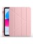 Case 4U Apple iPad 10.9 2022 (10.Nesil) Kılıf Kalem Bölmeli Tri Folding Smart Standlı Pu Deri Arkası Yumuşak Silikon 360 Tam Koruma Rose Gold 1