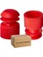 Deney Tüpü Kapağı Kırmızı - 16mm Tüp İçin Kanatlı - 50 Adetlik Paket 1
