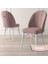 Concept Roz Serisi 80X132 Mdf Açılabilir Beyaz Mutfak Masası 4 Sandalye 1 Bench Gold Halkalı 4