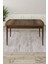 Concept Roz Serisi 80X132 Mdf Barok Ahşap Desen Mutfak Masası 4 Sandalye ve 1 Bench Gold Halkalı 1