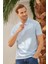 Erkek Basic Polo Yaka Tişört (Regular Fit) Açık Mavi 3