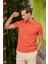 Erkek Basic Polo Yaka Tişört (Regular Fit) Turuncu 3