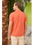 Erkek Basic Polo Yaka Tişört (Regular Fit) Turuncu 5