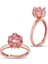 Gümüş Rose Pembe Lotus Çiçeği Yüzük 1