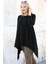 Etek Verev Uç Uzun Kol Tunik Siyah 1
