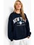 Kadın New York Baskılı Oversize Sweatshirt 1