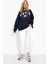 Kadın New York Baskılı Oversize Sweatshirt 3