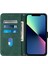 iPhone 13 Mini Için Kabartmalı Pu Deri Stand Cüzdan Telefon Kılıfı - Yeşil (Yurt Dışından) 3