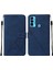 Camon 18I Için Kabartmalı Pu Deri Stand Cüzdan Telefon Kılıfı - Mavi (Yurt Dışından) 1