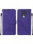 Camon 16 Için Kabartmalı Pu Deri Stand Cüzdan Telefon Kılıfı - Mor (Yurt Dışından) 1