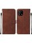 10 Pro Için Kabartmalı Pu Deri Stand Cüzdan Telefon Kılıfı - Kahverengi (Yurt Dışından) 1