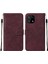 10 Pro Için Kabartmalı Pu Deri Stand Cüzdan Telefon Kılıfı - Kırmızı (Yurt Dışından) 1