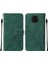 Redmi Note 9s / 9 Pro / 9 Pro Max Için Kabartmalı Pu Deri Stand Cüzdan Telefon Kılıfı - Yeşil (Yurt Dışından) 1