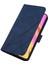 Galaxy S22 Ultra Için Kabartmalı Pu Deri Stand Cüzdan Telefon Kılıfı - Mavi (Yurt Dışından) 3