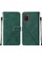 Galaxy A02S Için Kabartmalı Pu Deri Stand Cüzdan Telefon Kılıfı - Yeşil (Yurt Dışından) 1