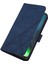 Moto G9 / G9 Play / E7 Plus Için Kabartmalı Pu Deri Stand Cüzdan Telefon Kılıfı - Mavi (Yurt Dışından) 3