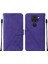 Redmi Note 9 Için Kabartmalı Pu Deri Stand Cüzdan Telefon Kılıfı - Mor (Yurt Dışından) 1