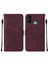 Spark Go 2021 / Spark 6 Go / Go 2020 Için Kabartmalı Pu Deri Stand Cüzdan Telefon Kılıfı - Kırmızı (Yurt Dışından) 1