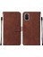 Galaxy S20 Plus Için Kabartmalı Pu Deri Stand Cüzdan Telefon Kılıfı - Kahverengi (Yurt Dışından) 2