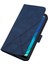 Pop 5 Için Kabartmalı Pu Deri Stand Cüzdan Telefon Kılıfı - Mavi (Yurt Dışından) 3