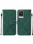 V20 / V21E 4g / Y73 2021 Için Kabartmalı Pu Deri Stand Cüzdan Telefon Kılıfı - Yeşil (Yurt Dışından) 1