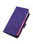 V20 / V21E 4g / Y73 2021 Için Kabartmalı Pu Deri Stand Cüzdan Telefon Kılıfı - Mor (Yurt Dışından) 3